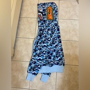 BAPE ABC CAMO SHARK FULL ZIP HOODIE 'Blue' Size L